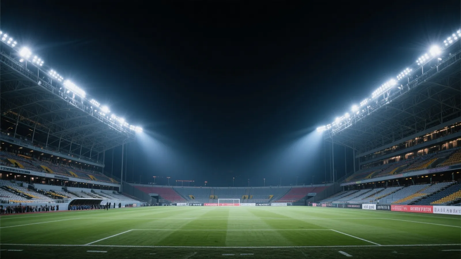 Sports Stadium Night View